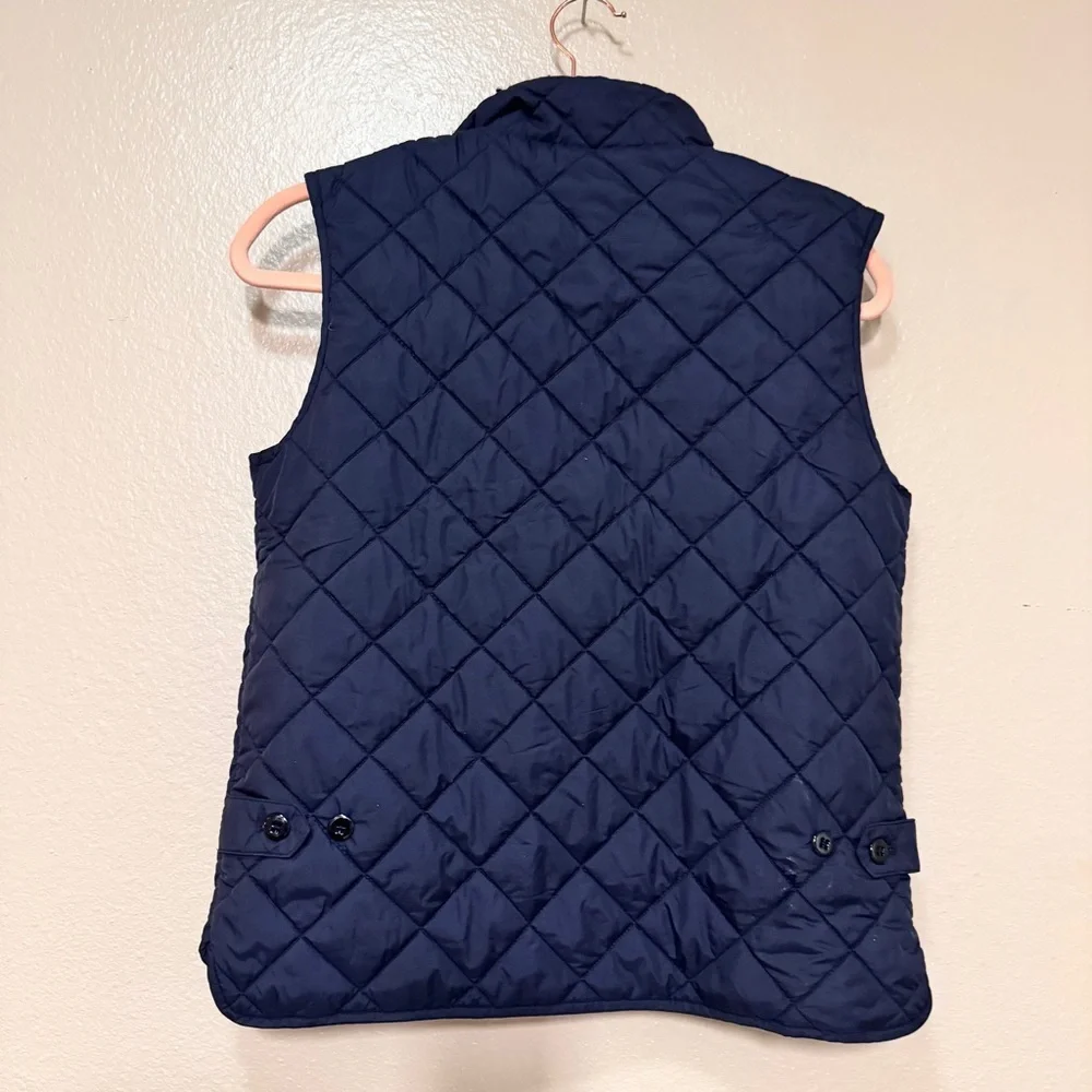 Crewcuts Navy Quilted Vest with Sherpa Collar